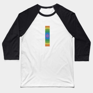 Retro Rainbow 'I' Sticker Baseball T-Shirt